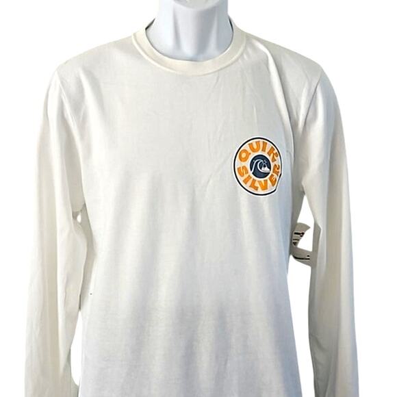 Quiksilver Men’s Moon Groove Long Sleeve Graphic Tee - Size Small, White (NWT) - Picture 4 of 7